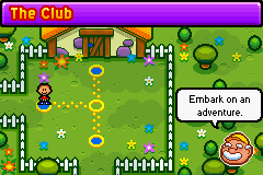 Go! Go! Beckham! Adventure On Soccer Island (Game Boy Advance) screenshot: Choose your next path