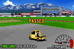 GT Advance 3: Pro Concept Racing (Game Boy Advance) screenshot: Passed