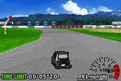 GT Advance 3: Pro Concept Racing (Game Boy Advance) screenshot: Taking a bend for your test