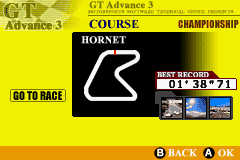 GT Advance 3: Pro Concept Racing (Game Boy Advance) screenshot: Next course