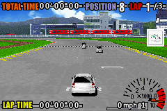 GT Advance 3: Pro Concept Racing (Game Boy Advance) screenshot: On the starting grid