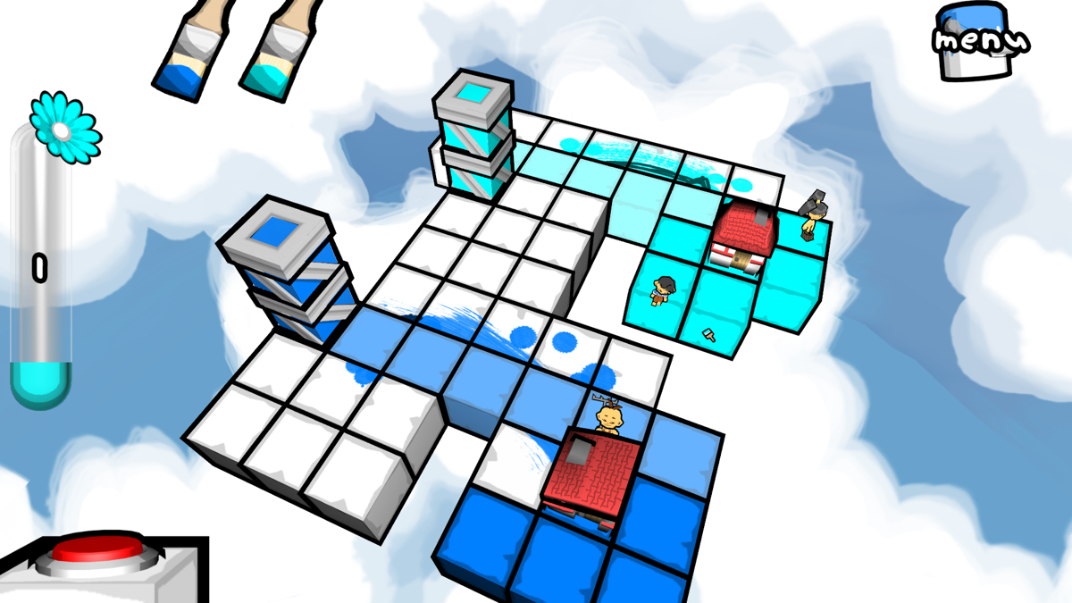Ubinota (Windows) screenshot: Two colors are used in this level.