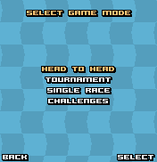 Micro Machines (J2ME) screenshot: Game mode selection