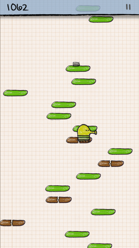 Doodle Jump (Android) screenshot: Gameplay (Classic)