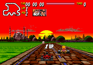 Street Racer (Genesis) screenshot: Starting in this race