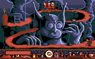 Gobliiins (Amiga) screenshot: Wizard's basement