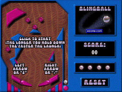 Blingball (Browser) screenshot: The start of a game