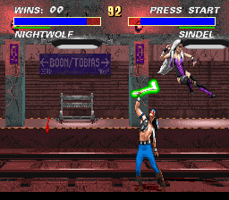 Mortal Kombat 3 (SNES) screenshot: Nightwolf's tomahawk