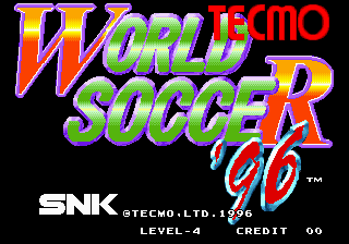Tecmo World Soccer '96 (Arcade) screenshot: Title screen