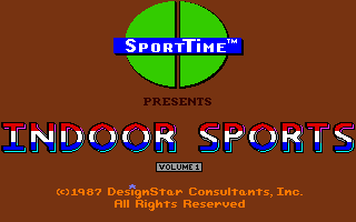 Superstar Indoor Sports (Amiga) screenshot: Title screen