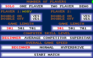 Superstar Indoor Sports (Amiga) screenshot: Settings for air hockey