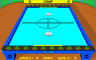 Superstar Indoor Sports (Amiga) screenshot: Air hockey