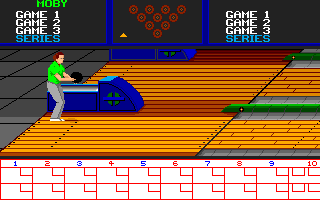 Superstar Indoor Sports (Amiga) screenshot: Bowling