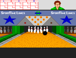 Superstar Indoor Sports (Amiga) screenshot: Not a strike