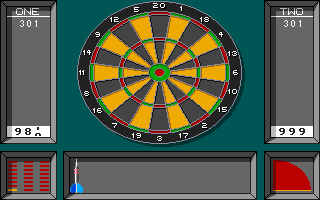 Superstar Indoor Sports (Amiga) screenshot: Darts