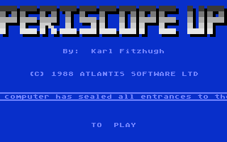 Periscope Up (Atari 8-bit) screenshot: Title Screen