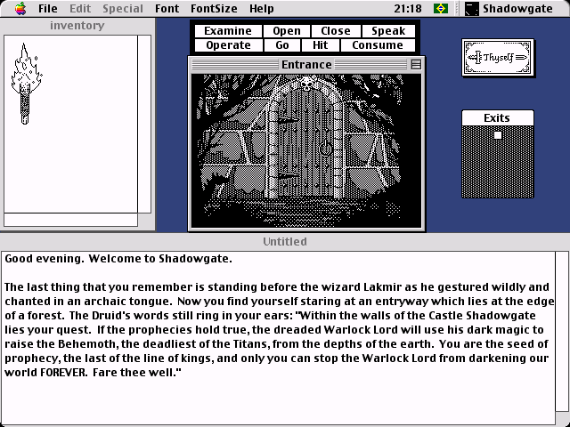 Shadowgate (Macintosh) screenshot: First area