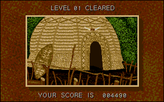 Jungle Jim (Amiga) screenshot: Level completed