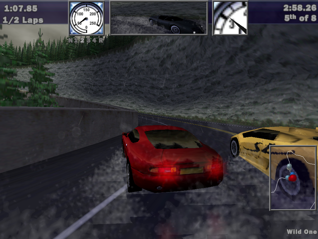 Need for Speed III: Hot Pursuit (Windows) screenshot: Competition with 3Dfx.