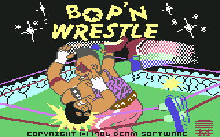 Bop'N Wrestle (Commodore 64) screenshot: Title screen