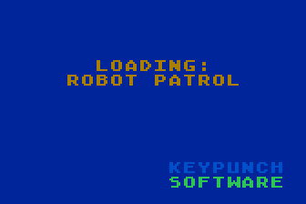 Strategy Simulations (Atari 8-bit) screenshot: Robot Patrol - Title Screen