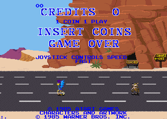 Screenshot of Road Runner (Arcade, 1986) - MobyGames