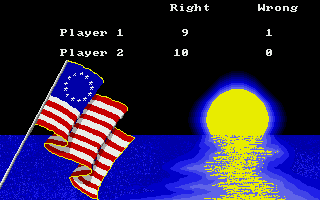 All About America (Amiga) screenshot: Results after a round