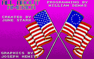 All About America (Amiga) screenshot: Second title screen with credits