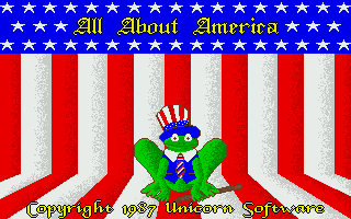 All About America (Amiga) screenshot: Title screen