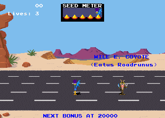 Screenshot of Road Runner (Arcade, 1986) - MobyGames