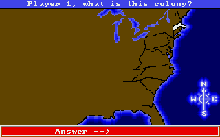 All About America (Amiga) screenshot: What's the colony?