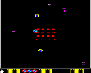 Protector (BBC Micro) screenshot: Here come the thieves