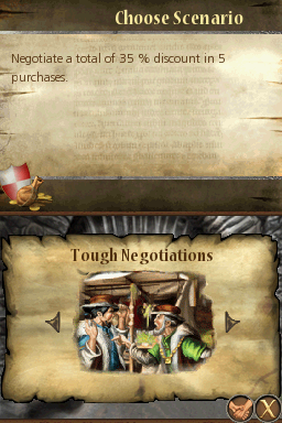 The Guild DS (Nintendo DS) screenshot: Scenario - Tough Negotiations