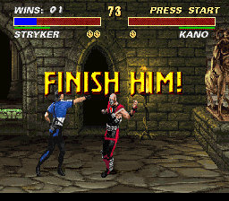 Mortal Kombat 3 (SNES) screenshot: FINISH HIM!