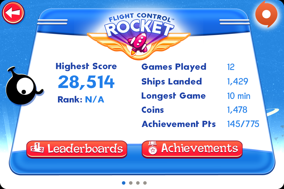 Screenshot of Flight Control Rocket (iPhone, 2012) - MobyGames