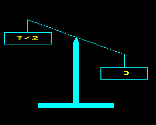 Number Balance (BBC Micro) screenshot: Division