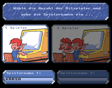 Das KNAX Computerspiel (Amiga) screenshot: Gameplay mode