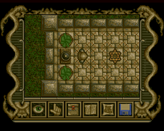 Poltergeist (Amiga) screenshot: Candle and pentagram