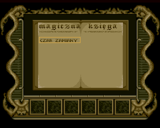 Poltergeist (Amiga) screenshot: Spell book