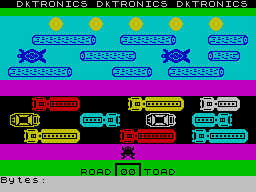 Road Toad (ZX Spectrum) screenshot: Loading screen