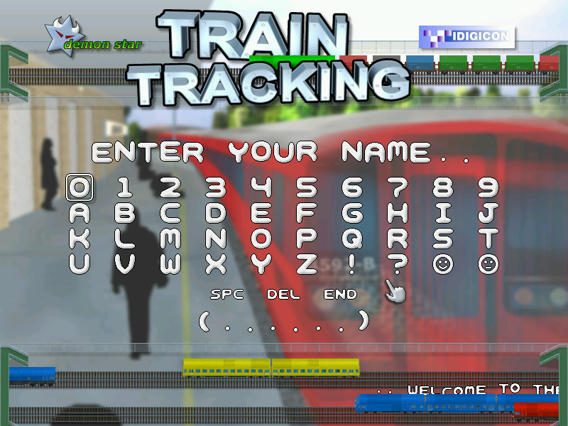 Train Tracking (Windows) screenshot: You got a high score! Enter your name.