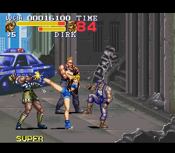 Final Fight 3 (SNES) screenshot: Right in enemy