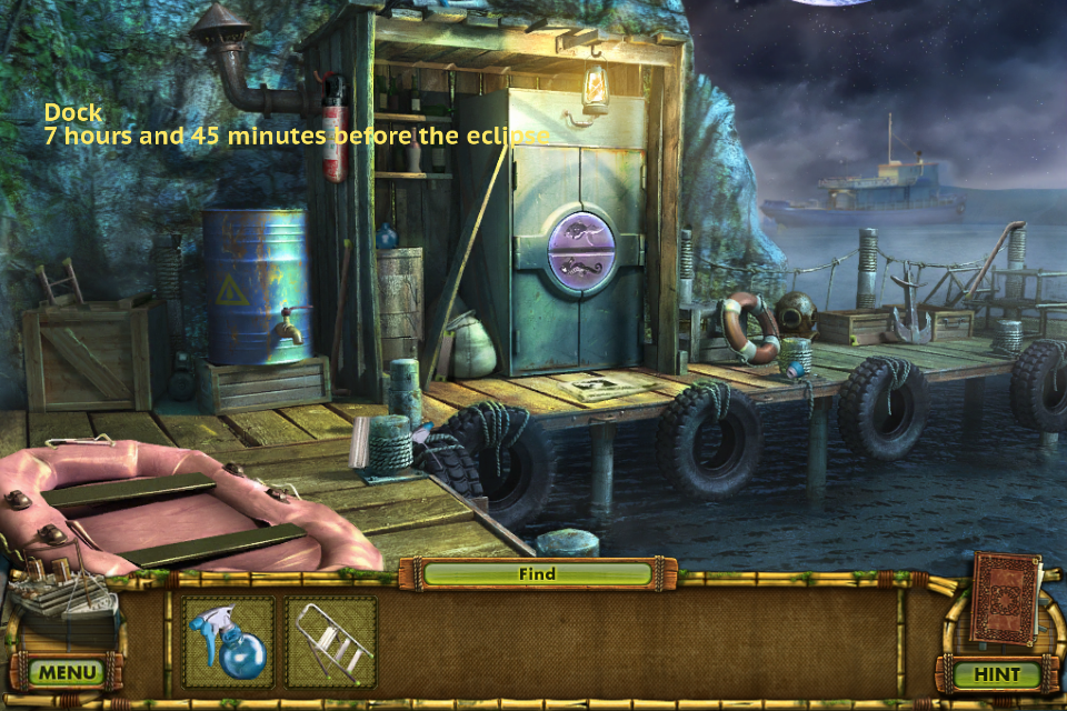 The Treasures of Mystery Island: The Ghost Ship (iPhone) screenshot: At the dock