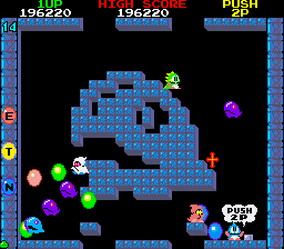 Screenshot of Bubble Bobble (Sharp X68000, 1986) - MobyGames