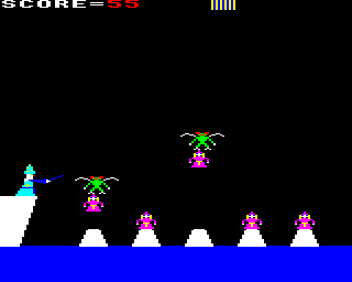 The Wizard (BBC Micro) screenshot: Abduction in progress