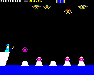 The Wizard (BBC Micro) screenshot: Next wave