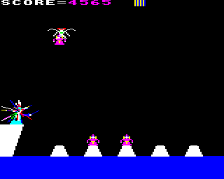The Wizard (BBC Micro) screenshot: Oh no, wizard is killed