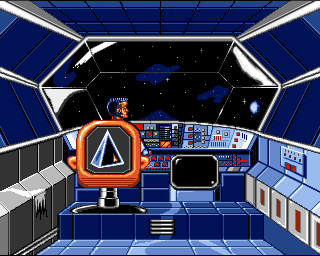 Borobodur: The Planet of Doom (Amiga) screenshot: Space ship travel