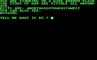 Castle of Skull Lord (Amstrad CPC) screenshot: Starting Location.