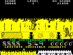 Zythum (ZX Spectrum) screenshot: Over the ground hole